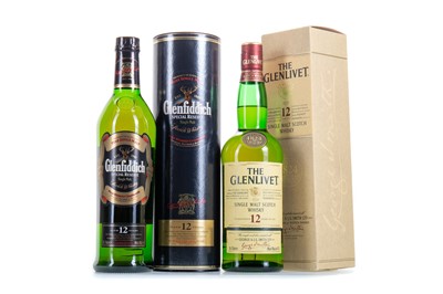Lot 276 - GLENLIVET 12 YEAR OLD AND GLENFIDDICH 12 YEAR OLD SPECIAL RESERVE