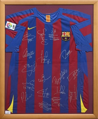 Lot 1518 - BARCELONA F.C. SIGNED HOME SHIRT