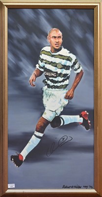 Lot 1520 - CELTIC F.C., PRINT OF HENRIK LARSSON