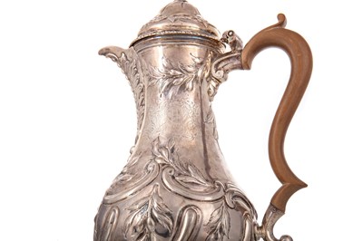 Lot 72 - GEORGE III SILVER HOT WATER POT