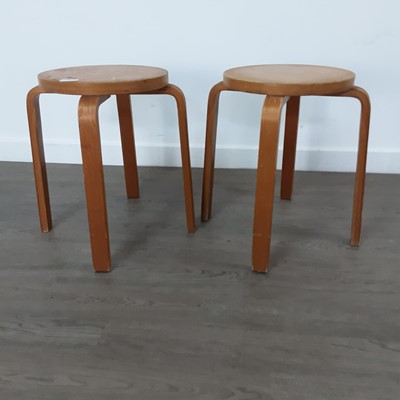 Lot 590 - PAIR OF STOOLS