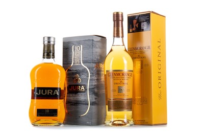 Lot 292 - JURA 10 YEAR OLD ORIGIN AND GLENMORANGIE 10 YEAR OLD