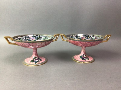 Lot 241 - PAIR OF NEWHALL STEMMED LUSTRE BONBON DISHES