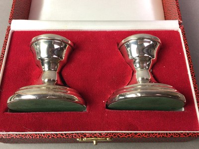 Lot 574 - PAIR OF SILVER CANDLESTICKS