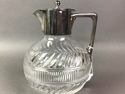 Lot 575 - CUT GLASS CLARET JUG