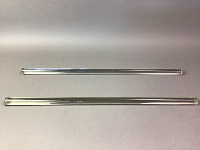 Lot 141 - PAIR OF GLASS TOWEL RAILS