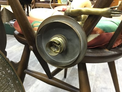 Lot 9 - ART DECO GILT SPELTER FIGURAL TABLE LAMP