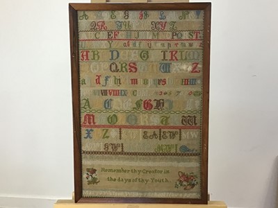 Lot 26 - VICTORIAN FRAMED SAMPLER