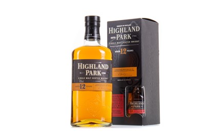 Lot 335 - HIGHLAND PARK 12 YEAR OLD WITH 18 YEAR OLD MINIATURE