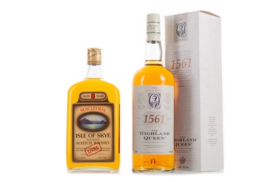 Lot 337 - HIGHLAND QUEEN 1561 1L AND MACLEOD'S ISLE OF SKYE 8 YEAR OLD 1L