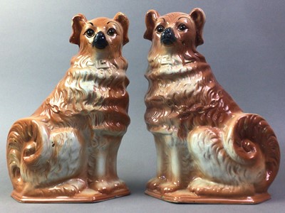 Lot 87 - PAIR OF STAFFORDSHIRE DOGS