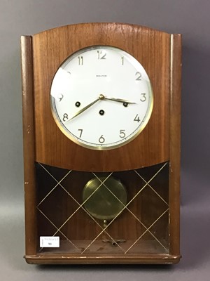 Lot 91 - GERMAN WALNUT WALL CLOCK