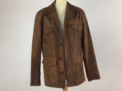 Lot 96 - HELIUM TAN LEATHER JACKET