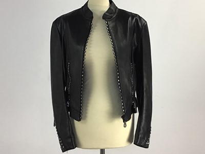 Lot 99 - LADIES BLACK LEATHER JACKET