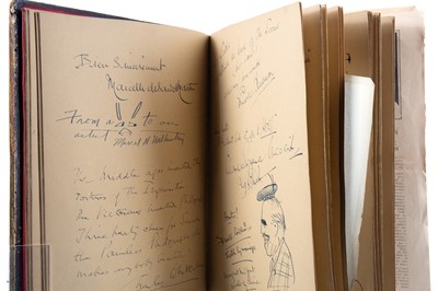 Lot 1100 - INTERESTING AND EXTENSIVE AUTOGRAPH ALBUM RELATING TO THE CAREER OF THE PHOTOGRAPHER 'SASHA'