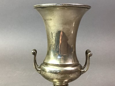 Lot 85 - EDWARDIAN SILVER CAMPANA VASE