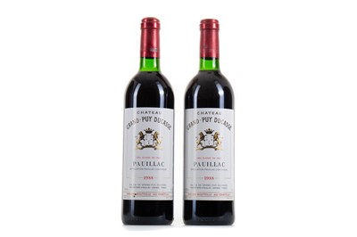 Lot 637 - 2 BOTTLES OF CHATEAU GRAND-PUY DUCASSE 1988 PAUILLAC