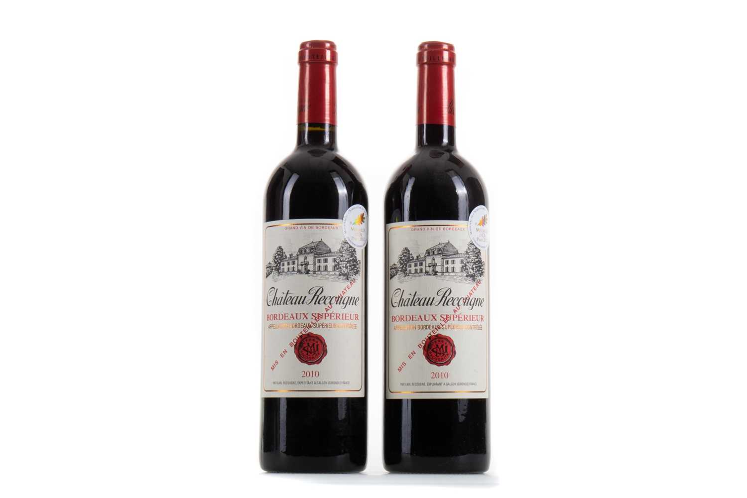 Lot 644 - 2 BOTTLES OF CHATEAU RECOUGNE 2010 BORDEAUX SUPERIEUR