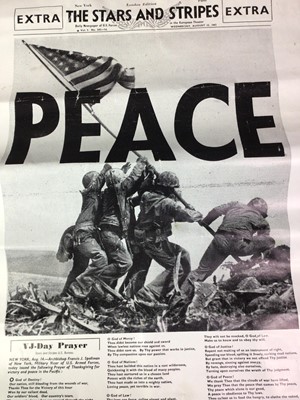 Lot 132 - 'PEACE' THE STARS AND STRIPES POSTER