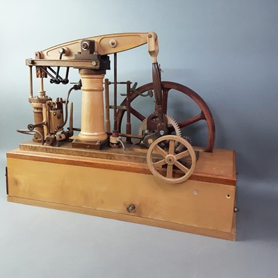 Lot 997 - SCRATCH BUILT WOODEN MODEL NON-CONDENSING BEAM ENGINE