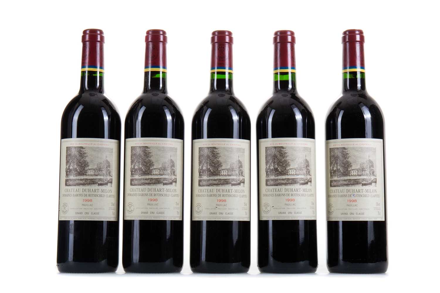Lot 656 - 5 BOTTLES OF DOMAINES BARON DE ROTHSCHILD (LAFITE) 1998 CHATEAU DUHART-MILON