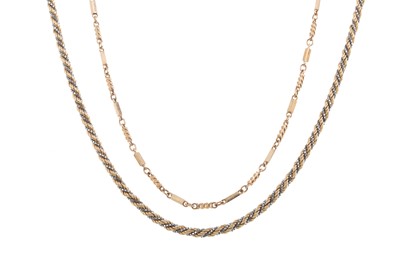 Lot 560 - TWO GOLD CHAINS