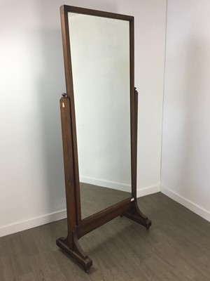 Lot 42 - MAHOGANY CHEVAL MIRROR