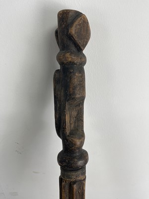 Lot 147 - WOODEN TRIBAL STAFF