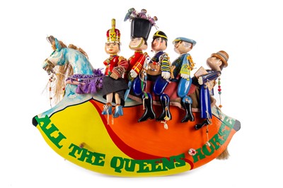 Lot 998 - MAGGIE WAREHAM, ALL THE QUEEN'S HORSE AND ALL THE QUEEN'S MEN 'ROCKING HORSE' FOLK ART TOY