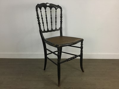 Lot 202 - VICTORIAN EBONISED NOVELTY 'MUSICAL' CHAIR