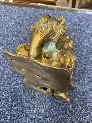 Lot 1097 - OPPOSING PAIR OF CHINESE POLISHED BRONZE FO DOGS