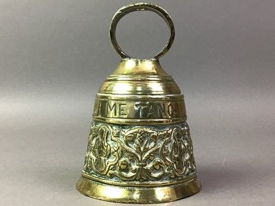 Lot 240 - LATE 19TH CENTURY BRASS BELL