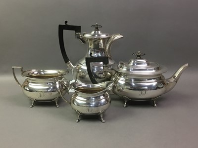 Lot 257 - FOUR PIECE PLATED TEA AND COFFEE SERVICE