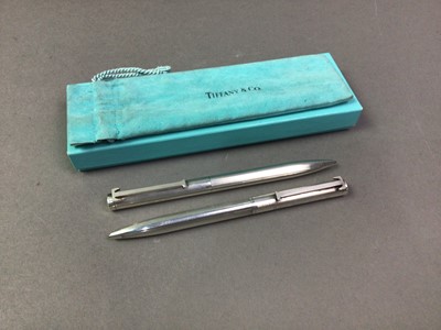 Lot 282 - TIFFANY & CO., PAIR OF STERLING STILVER BALLPOINT PENS