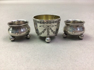 Lot 330 - VICTORIAN SILVER MINIATURE SALT