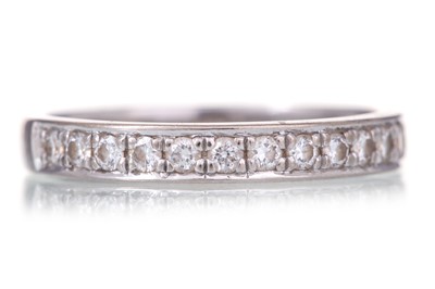 Lot 590 - DIAMOND HALF ETERNITY RING