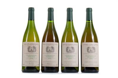 Lot 664 - 4 BOTTLES OF GROOT CONSTANTIA 1999 CHARDONNAY RESERVE