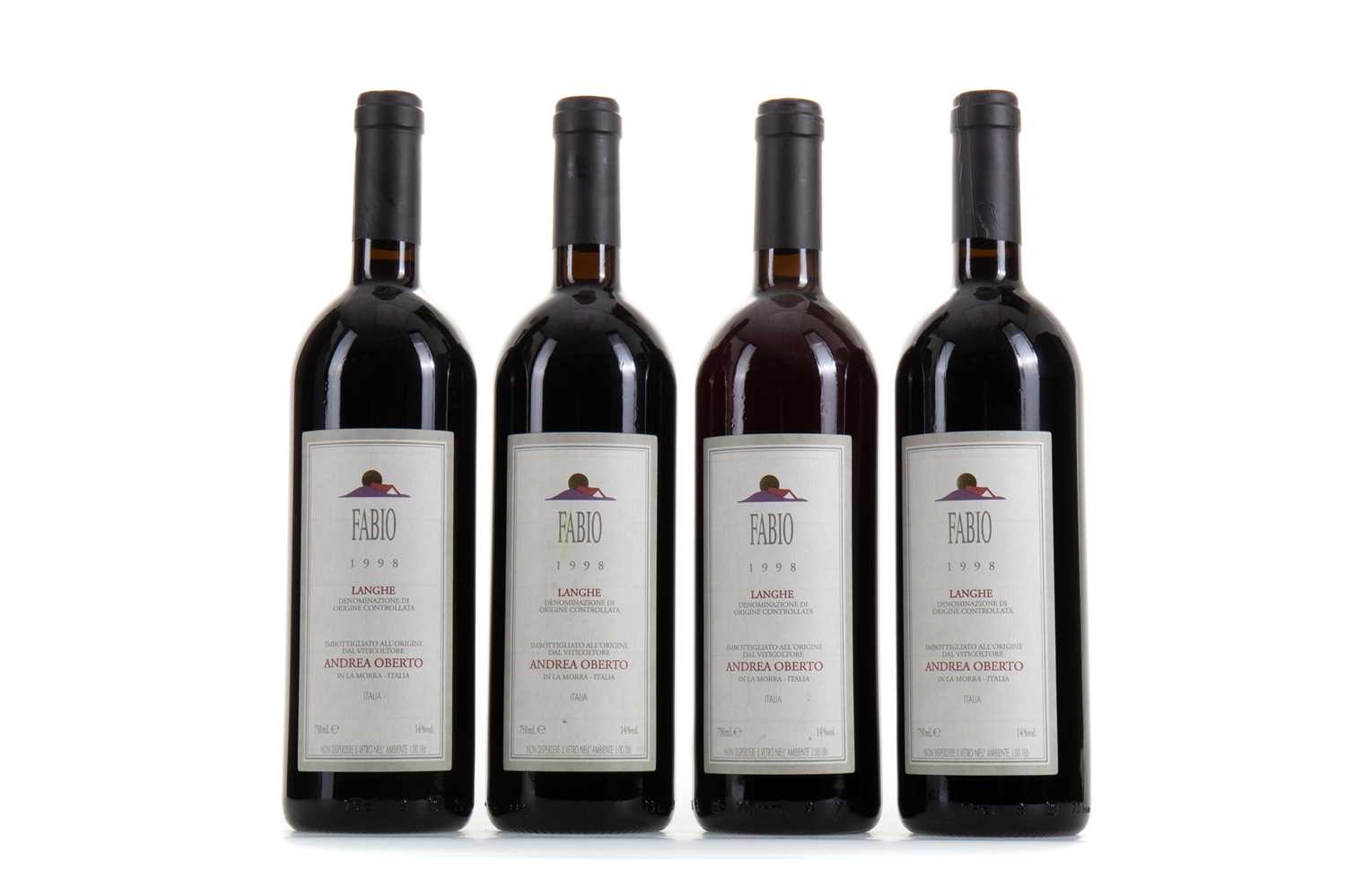 Lot 666 - 4 BOTTLES OF ANDREA OBERTO 1998 'FABIO' LANGHE