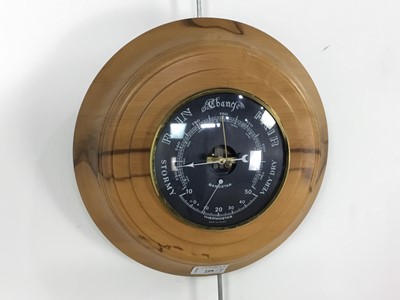 Lot 299 - MODERN TAZMANIAN BLACK HEART SASSAFRAS CIRCULAR BAROMETER