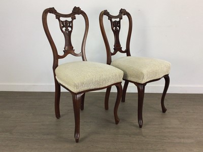 Lot 346 - SET OF FOUR LATE VICTORIAN DINING CHAIRS