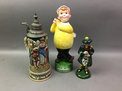 Lot 315 - MUSICAL CERAMIC DECANTER