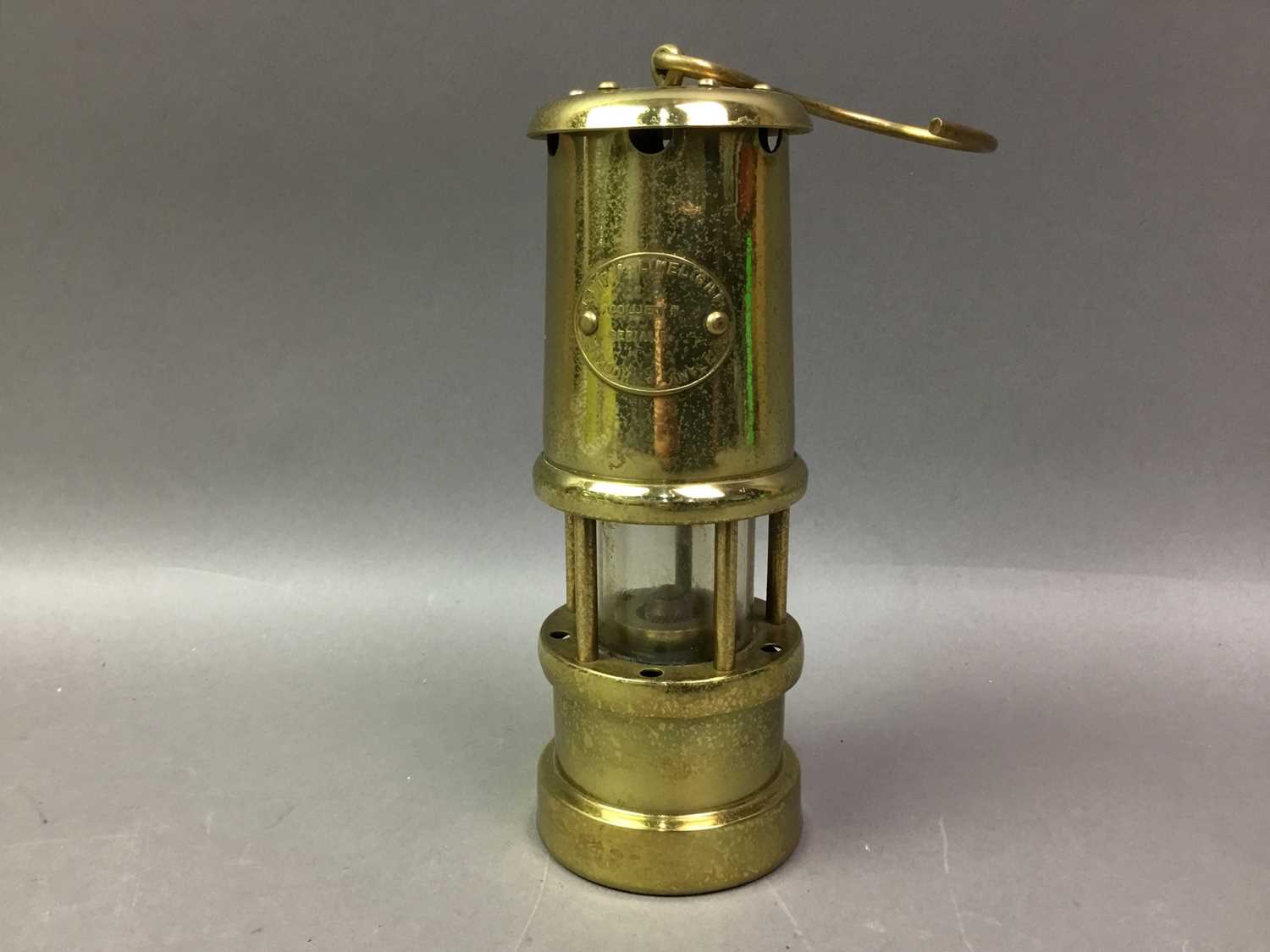 Lot 321 - BRASS MINERS LAMP