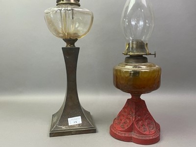 Lot 378 - TWO EARLY 20TH CENTURY OIL LAMPS