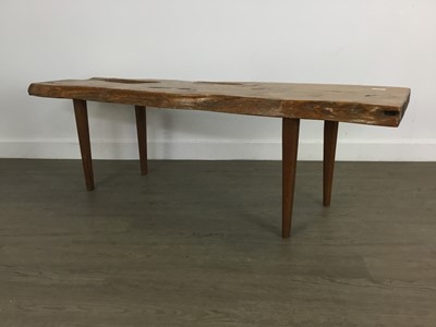 Lot 369 - REYNOLDS OF LUDLOW YEW LIVE EDGE COFFEE TABLE