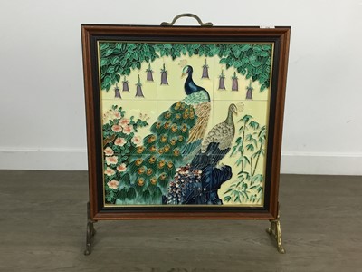 Lot 370 - MAHOGANY FIRESCREEN