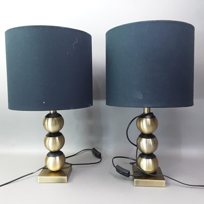 Lot 437 - PAIR OF TABLE LAMPS