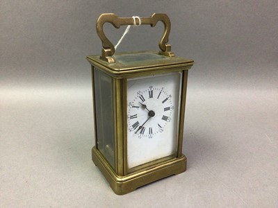 Lot 423 - BRASS CARRIAGE CLOCK