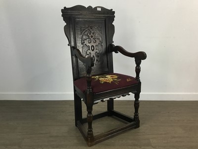 Lot 442 - OAK HALL CHAIR