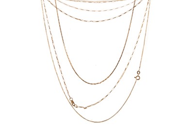 Lot 587 - FOUR NECKCHAINS