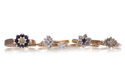 Lot 589 - FIVE DIAMOND RINGS